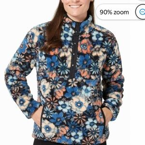 NWT Hurley snap Floral Fleece Women's Jacket